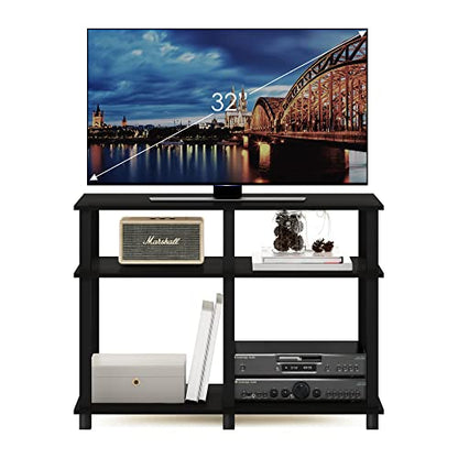 Furinno Romain Turn-N-Tube Stand for TV up to 40 Inch, 40-Inch, Espresso/Black - color: Espresso/Black, size: 40-Inch Plastic Poles
