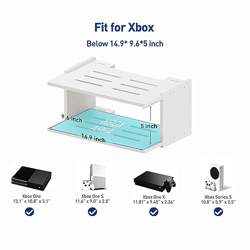 Floating Under TV Game Shelf Stand for Xbox Series S/X, Projector/Router/Entertainment Center, Projector Holder Accessories