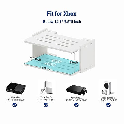 Floating Under TV Game Shelf Stand for Xbox Series S/X, Projector/Router/Entertainment Center, Projector Holder Accessories