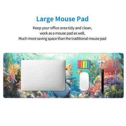 Cat Fish Mouse Pad Extended Large Gaming Mouse Pad XL Stitched Edges for Gamer Home Office 31.5 X 11.8 Inch - color: Cat Fish