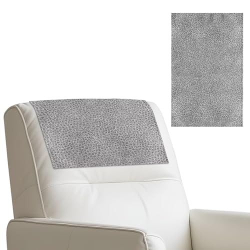 Grey Headrest Covers for Sofa, Waterproof & Scratch-Resistant Leather Protector, Non-Slip Furniture Protector for Household with Children Dogs Cats, 2 Packs - color: Grey