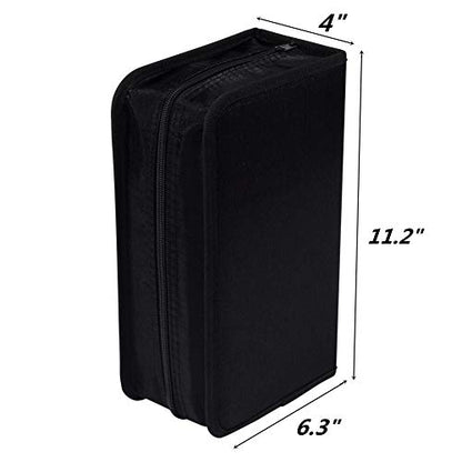Capacity CD/DVD case Wallet, Storage,Holder,Booklet (128 Black) - color: 128 Black