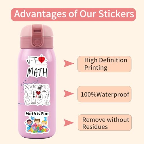 120PCS Math Stickers Funny, Math Gifts for Student Vinyl Waterproof for Water Bottle Laptop Luggage Guitar Gifts for Teens Girls Kids Adult Students - style: Math Stickers