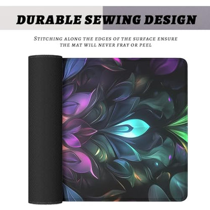 Mandala Art Gaming Mouse Pad Colorful Psychedelic Abstract Boho Large Desk Mat Waterproof Stitched Edges Rubber Base Non-Slip Deskmap Computer Keyboard Mat 31.5 x 11.8 Desk Home Office Gaming - color: Mandala Art, size: 31.5" x 11.8"
