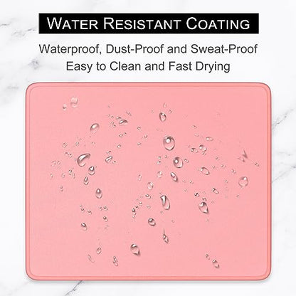 Hsurbtra Mouse Pad, Premium-Textured Square Mousepad 10.2 x 8.3 Inch, Stitched Edge Anti-Slip Waterproof Rubber Pretty Cute Computer Mat for Office Gaming Laptop Women Kids Warm Pink - color: Rose Gold, size: Square Mousepad (10.2" x 8.3")