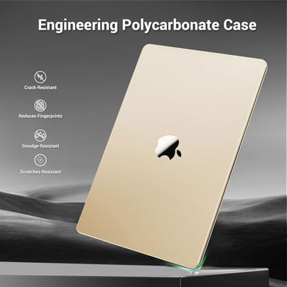 MOSISO Ultra-Thin & Seamlessly Closes Cover Compatible with MacBook Air 13 inch Case M5 M4 M3 M2 2026-2022 A3449 A3240 A3113 A2681, 2 in 1 Kit Anti-Fingerprints Shell for Mac Air 13.6, Starlight Clear - color: Starlight Clear