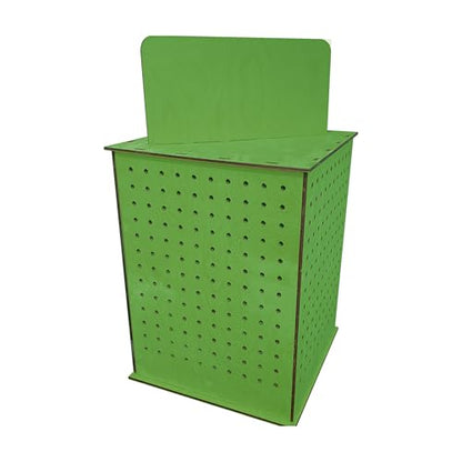 TORCHED DISPLAYS Rotating Display Stand | 22.5 x 16.76-inch | Rotating Organizer Wood Pegboard | Pegboard Display Stand for Craft Shows, Vendor Events, Jewelry, Accessories | Green - style: Green