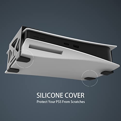 Monzlteck Under Desk Holder for PS5/PS5 Slim/Pro,Stealth Mount Compaitble with PlayStation 5 Disc & Digital Edition Console,Space Saving,DP-05