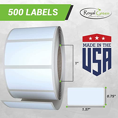 Royal Green Color Coding Labels Stickers Roll in Neon Yellow (1.57 inch x 0.75 inch) Rectangle Folder Label Write on Surface (40mm x 19mm) - 500 Pack - color: Neon Yellow, size: 500