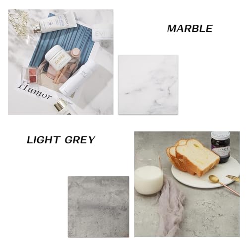 5PCS Photo Backdrop Boards with Carry Bag,16x16Inch Marble Cement Wooden Photography Background Flat Lay Props for Food, Product, Jewelry, EOAJAFOU - color: Wooden/Grey/Cement/Stone/Marble