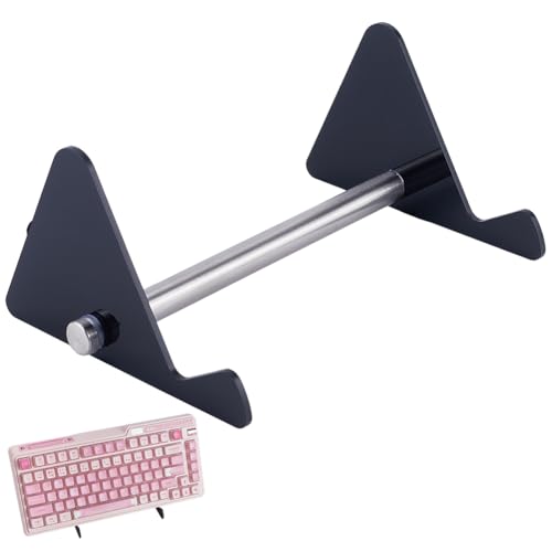 CRASPIRE Acrylic Keyboard Display Stand 1-Tier Portable Keyboard Display Shelf Black Display Keyboard Holder Removable Keyboard Storage Holder for Home Office Study - color: Black