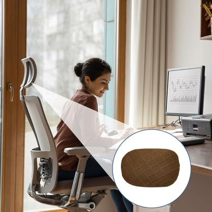 uxcell Office Chair Pillow Cover, Office Chair Headrest Attachment Mesh Removable Headrest Protector for Home Desk Computer Chairs, Brown - color: Brown