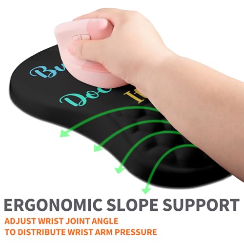 Ergonomic Joint Wrist Support Mouse Pad with Memory Foam Cushion Massage Bump, Carpal Tunnel Pain Relief Mousepad Slope Design for Wrist Rest, 11.8x7.9 in, But Did You Document It - color: But Did You Document It