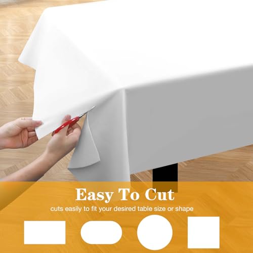 Table Pad Protector with Flannel Backing Cut to Fit Waterproof Heat Resistant Heavy-Duty Reusable Table Cloth 54" x 72" Rectangle Vinyl Table Padding Under Tablecloth - size: 72" x 54" (Rectangular)