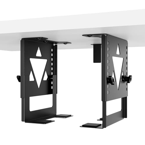 PUTORSEN Under Desk Mini PC Mount NAS Mount Bracket Holder, Height and Width Adjustable CPU Holder for Mac mini Desktop Computer, Mini PC, Small Form Factor Desktop Tower
