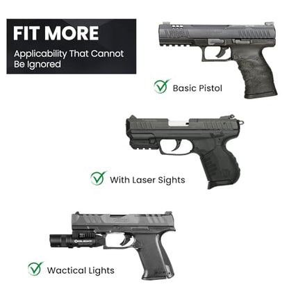 UNITEDPOWER Wall Mount Pistol Rack, 4 Handgun Holder for Gun Cabinet Storage, Revolvers Safe Organizer, Metal Gun Stand Fit Most Pistols With Laser Sights