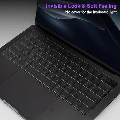 MOSISO 2 PCS Keyboard Cover, Keyboard Protector Compatible with MacBook Neo 13 inch 2026 A18 Pro, Compatible with MacBook Air 15/Air 13.6 M5 M4 M3 M2/ Pro 14/Pro 16 M5/M4/M3/M2/M1/, Translucent Tinted - color: Translucent Tinted