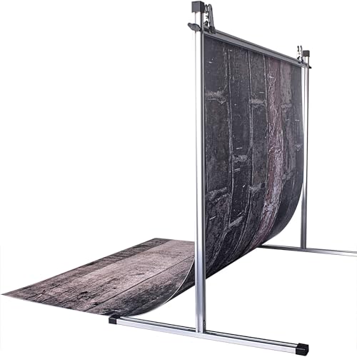 13PCS 26Patterns 39x27inch Product Photography Backdrops with Stand, Aluminum Alloy T-Shaped Stand, Double-Sided Textured Paper, Marble Wood Grain Cement Patterns - color: aluminum alloy Stand Blue/Wood/Rust