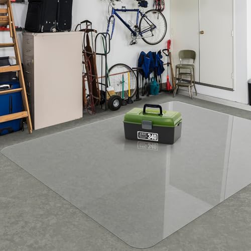 Area Floor Mat for Home, 6'×9' Large Transparent No Slip Waterproof Vinyl Area Rug, Spill Resistant Hard Floor Protector Cover for Bedroom, Easy Clean Splat Mat for Under High Chair - color: Transparent, size: 6' x 9' (Rectangular)