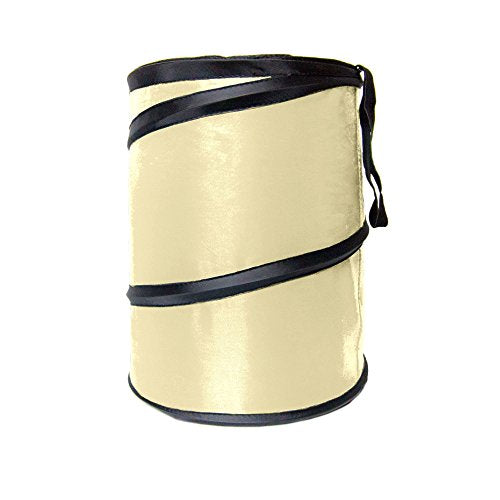 FH Group Automotive Waterproof Portable Collapsible Large Can Garbage Container fits Most Cars,Polyethylene, SUVs, and Trucks Beige Trash - color: Beige, style: Large