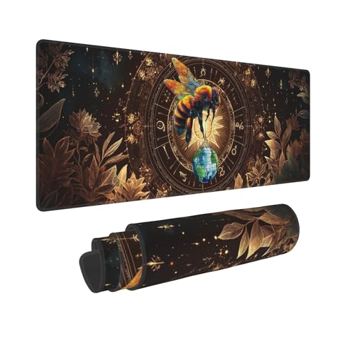 Bee Mouse Pad Extended Large Gaming Mouse Pad XL Stitched Edges for Gamer Home Office 31.5 X 11.8 Inch - color: Bee