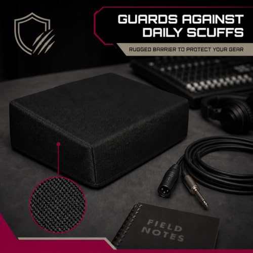 DigitalDeckCovers Dust Cover for Tascam DP-24/DP-32/DP-32SD Recorder, Black | Antistatic, Water Resistant, Protector, 20.2x13.4x4.09 Inches