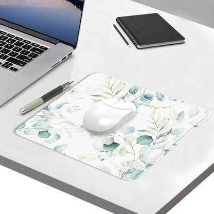 eulps Mouse Pad with Stitched Edge, Multiple Patterns Computer Mouse Pads with Non-Slip Rubber Base, Washable Cloth Mousepad, for Gaming, Laptop, PC (Leaves) - color: 30Leaves