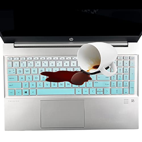 Keyboard Cover for 17.3 HP Laptop 17 17-cp 17z-cp 17-cn 17z-cp000 17-cp0056 17-cp1035cl 17-cp2124od 17-cp0700dx 17-cp0025cl 17-cp0031 17-cp0004dx 17-cp0035cl 17cp0097nr 17-cp0002ds 17-cp1124od - color: MintGreen(Regular Letters)