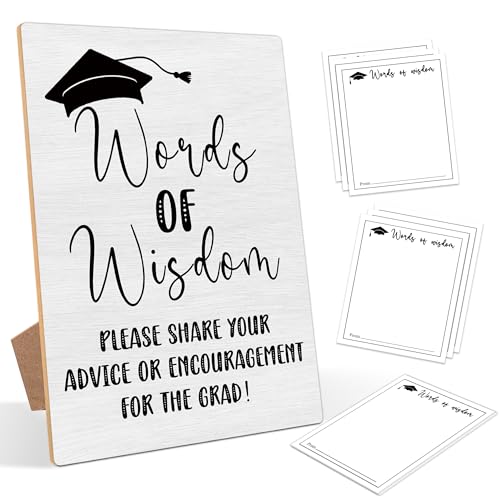 Words of Wisdom Sign, College Graduation Gifts for Him, 2026 Graduation Gifts, Graduate Party Favors, 30 Advice Card, High School College Graduate Party Games, Congrats Grad Gift For Her Him Grad,12 - color: Words of Wisdom Graduate Gift,12