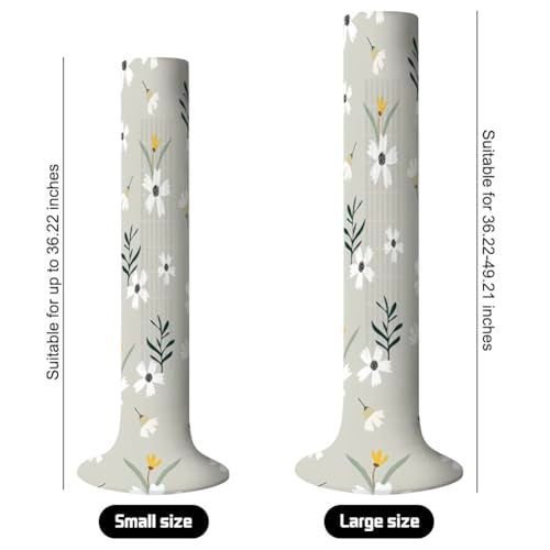 Daisy Pattern Tower Fan Stand Cover - Dust-Proof Protective Sleeve for 37-49 Inch Vertical Fan - color: Daisy, size: Large