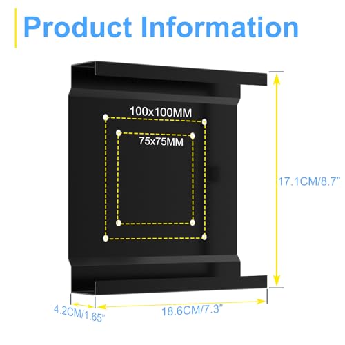 Mini PC Mount for Lenovo ThinkCentre Mounting Bracket Wall VESA and Under Desk Mount for Lenovo ThinkCentre Tiny Desktops M600 M700 M710Q M715q M720Q M800z M900 M910Q Mini Desktop Bracket