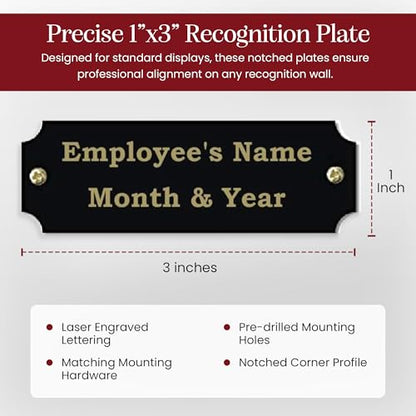 Employee of the Month Plate Inserts (Black) - color: Black