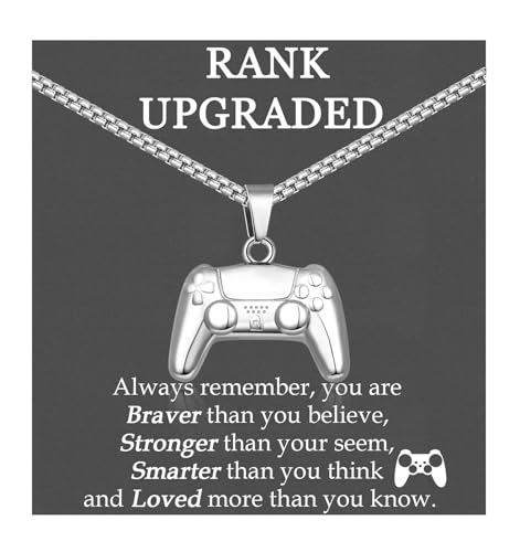 Gamer Gifts for Teen Boy Game Controller Necklace for Boy Men Birthday Christmas Graduation Stuff Gaming Jewelry