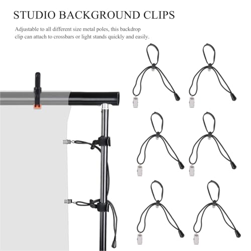 OSALADI 12 Pack Background Clips Multi-Function Nylon Fabric Clamps for Backdrops Adjustable a-Shape Holder for Crossbars and Light Stands for Photography Studio Video Production Digital Photo Shoot