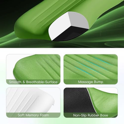 Ospelelf Mouse Pad with Wrist Rest Set Foam L-Shaped Desk Elbow Pad Ergonomic Desk Edge Cushion Anti-Slip Rubber Bottom Office Women Desk Accessories for Computer, Laptop and Gaming, Dark Green - color: Dark Green