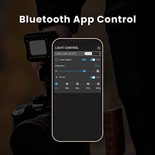 Lume Cube 2.0 Portable App-Controlled Waterproof LED Cube Light with DSLR Shoe Mount | Waterproof, Adjustable Brightness, Indoor Studio & Outdoor Use, for Photo and Video