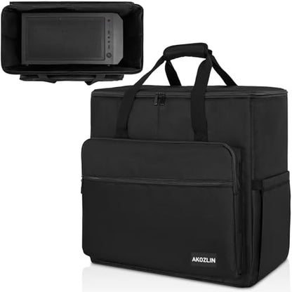 AKOZLIN PC Travel Case Desktop Carrying Case PC Bag Padded Nylon Carry Tote Bag for Transporting Computer Tower PC Chassis Keyboard Mouse Accessories Black - color: Black