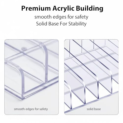 2 Pcs Acrylic Clipboard Holder 7 Slots Clipboard Organizer Display Stand Storage Rack Document Typing Paper Stand Menu Display Receipt Holder for Classroom Office School Teacher No Assembly Required