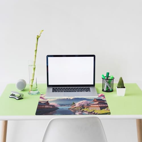 Mount Fuji Desk Mat Large Mouse Pad Gaming Mousepad 31.5 x 15.8 in | Desk Pad for Keyboard and Mouse, Large Non-Slip Rubber Base Mousepad Desk Mat with Stitched Edges for Gaming Office - color: Japanese Mount Fuji