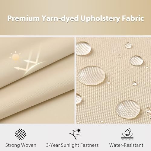 Outdoor Chair Cushions Set of 4, 17x16x2 Inch Patio Furniture Cushions, Water Resistant, Non-Slip Ties (Beige) - color: 1 - Beige, size: 17x16x2|4 Pack