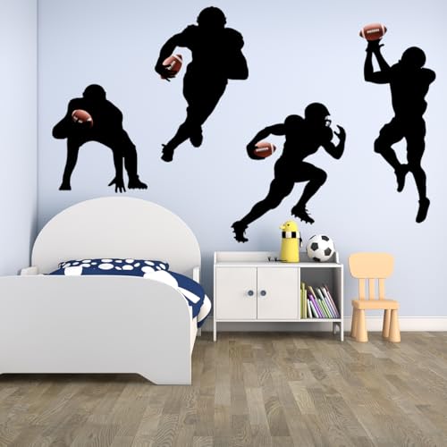 Football Wall Decals,American Footballs Art Wall Sticker,Peel and Stick Sport Footballs Wall Decor Stickers for Children's Rooms, Boys' and Girls' bedrooms, and Sports-Themed Decor