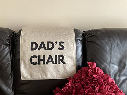 Headrest Covers for recliners Furniture slipcovers Furniture Protector headrest Sofa loveseat Theater Chairs Office Chairs Chair Pads Perfect for Gifts Made in USA.17x27By: Bittlemen Co (Dad s Chair) - color: Dad"s Chair