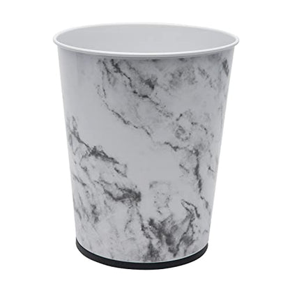 Bath Bliss 5 Liter Small Wastebasket | 2 Pack | Round Open Top | Trash Can | Bathroom | Bedroom | Kitchen | Office | Dorm | Disposal Waste Bin | Garbage | Marble - color: Marble, size: 2 Pack