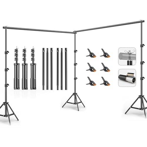 10x20FT Backdrop Support Stand for Photography，Adjustable Width & Length Backdrop Stand Background Support System Kit for Photo Video Studio Shooting, Party, Outdoor, Wedding - size: 10*20FT