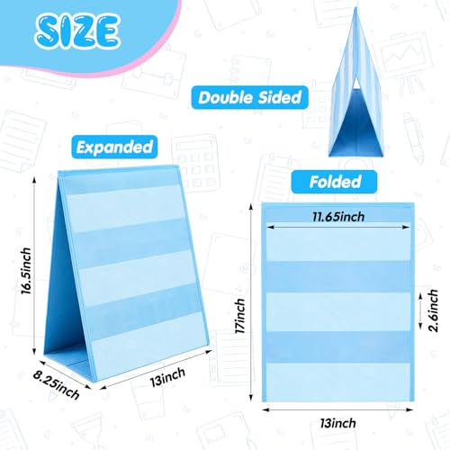 Faccito Bookmark Display Stand, Double Sided Portable Holder for Bookmarks, Blue Desktop Display Rack for Craft Fairs, Spring Markets, Vendor Booths - color: Blue, style: 2 Sides