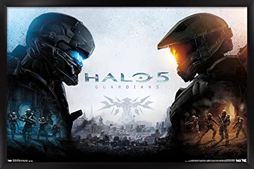 Trends International Wall Poster Halo 5 Key Art, 22.375 x 34 - color: Black Framed Version, size: 34"L x 22.4"W