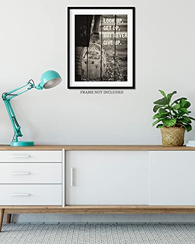 Govivo Football Wall Art for Boys Room - 11x14 Unframed Print - Motivational Sports Quote - Teen Bedroom Game Room Decor - Football Gifts for Players Coaches - size: 14"L x 11"W