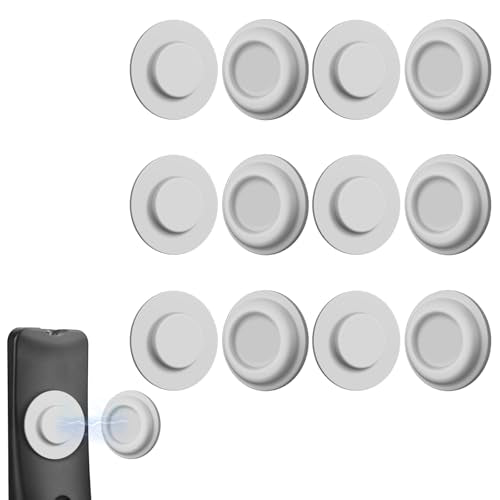 6 Pack Magnetic Remote Control Holder – Upgraded Silicone Magnetic Wall Mount for TV, Fan & Air Conditioner Remotes – Self-Adhesive, No-Drill Remote Control Holder Wall Mount (Circle Grey) - color: Circle Grey