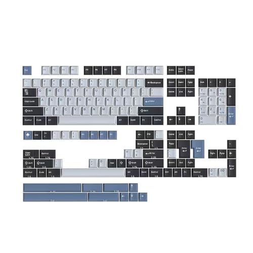 Cherry Arctic Profile Double Shot Keycaps Set of 173 for ANSI/ISO 60, 68, 75, 98 and 108 Layout Cherry Mx Switches, Mechanical Gaming Keyboard - color: arctic keyboard