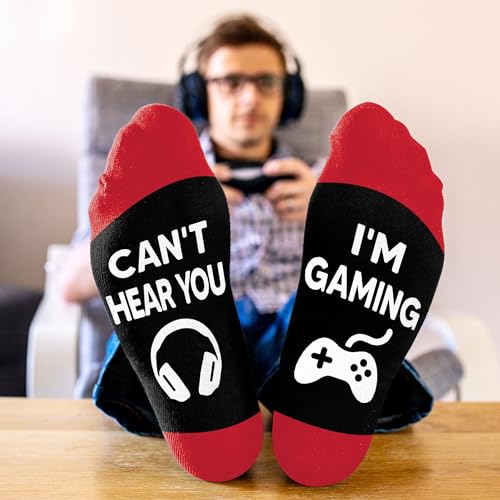 Gamers Gifts for Men, Boys - Gifts for Gamers - Gaming Socks, Stocking Stuffers for Men, Boyfriend, Son Gaming Novelty Socks - color: Gaming02